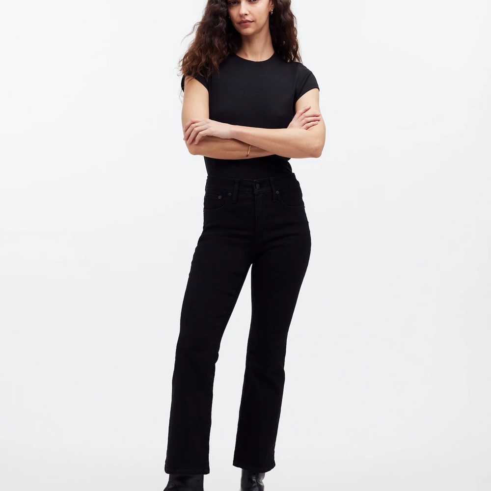 Madewell Kick Out Crop Jean Black